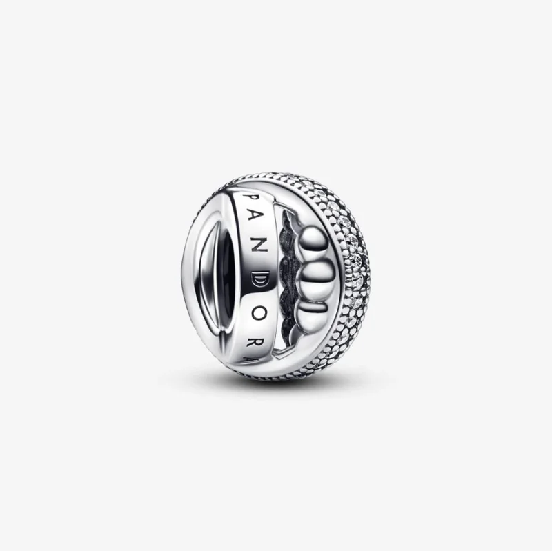 (image for) Pandora Logo, Pavé & Beads Charm - 792317C01 - Product Image