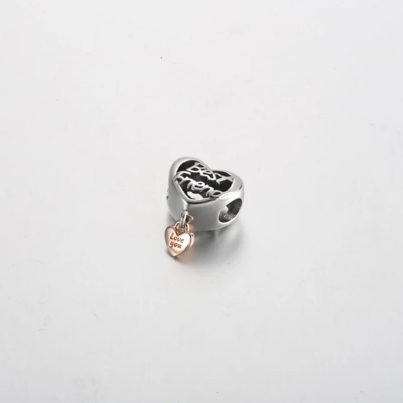 (image for) Pandora Love You Best Friend Heart Charm - 782243C00 - View 2