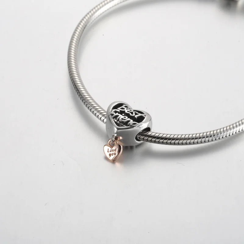 (image for) Pandora Love You Best Friend Heart Charm - 782243C00 - View 5