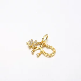 Pandora Lucky Clover, Wishbone & Horseshoe Dangle Charm - 752337c01 Pandora Lucky Clover, Wishbone & Horseshoe Dangle Charm - 752337c01