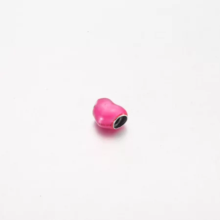 Pandora Metallic Pink Heart Charm - 799291C03