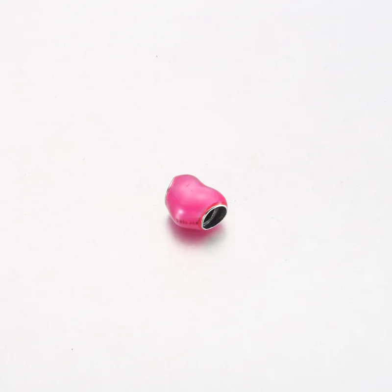(image for) Pandora Metallic Pink Heart Charm - 799291C03 - View 3