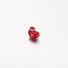 Pandora Metallic Red Christmas Heart Charm - 792336C01 Pandora Metallic Red Christmas Heart Charm - 792336C01