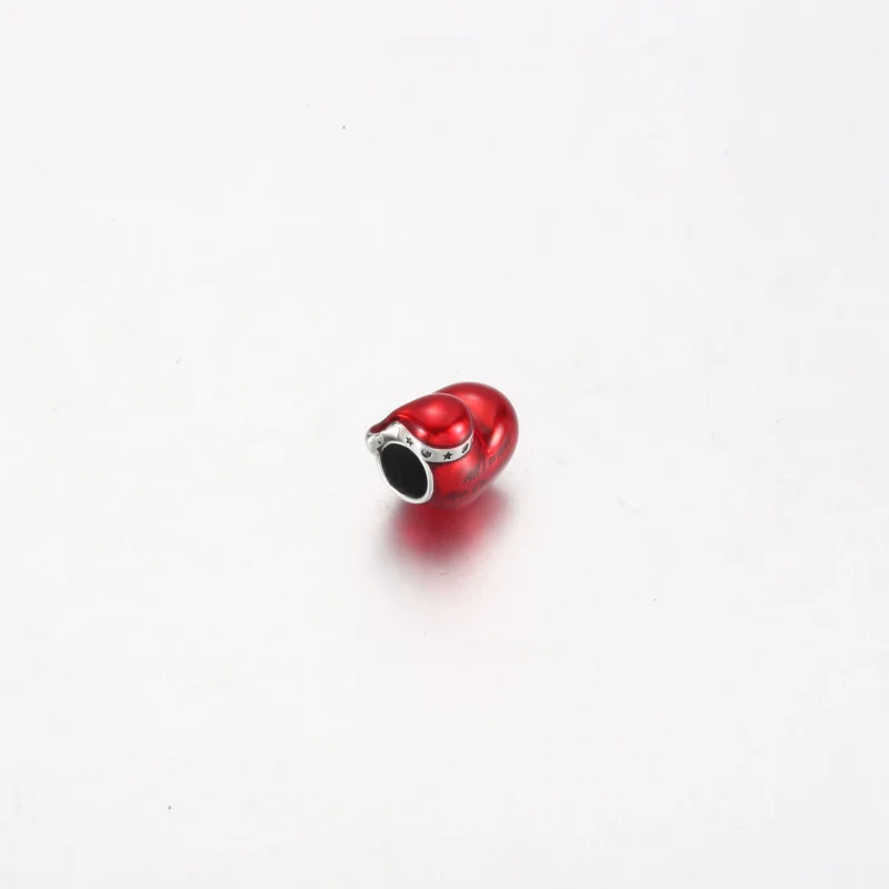 (image for) Pandora Metallic Red Christmas Heart Charm - 792336C01 - View 4