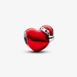 (image for) Pandora Metallic Red Christmas Heart Charm - 792336C01