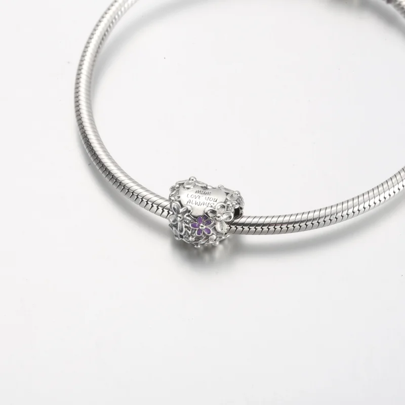 (image for) Pandora Mom Daisy Heart Charm - 791155C01 - View 5