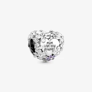 (image for) Pandora Mom Daisy Heart Charm - 791155C01