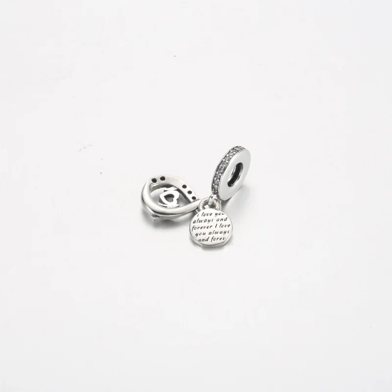 (image for) Pandora Mom Infinity Pavé Double Dangle Charm - 791468C01 - View 3
