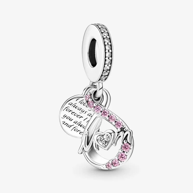 (image for) Pandora Mom Infinity Pavé Double Dangle Charm - 791468C01 - Product Image