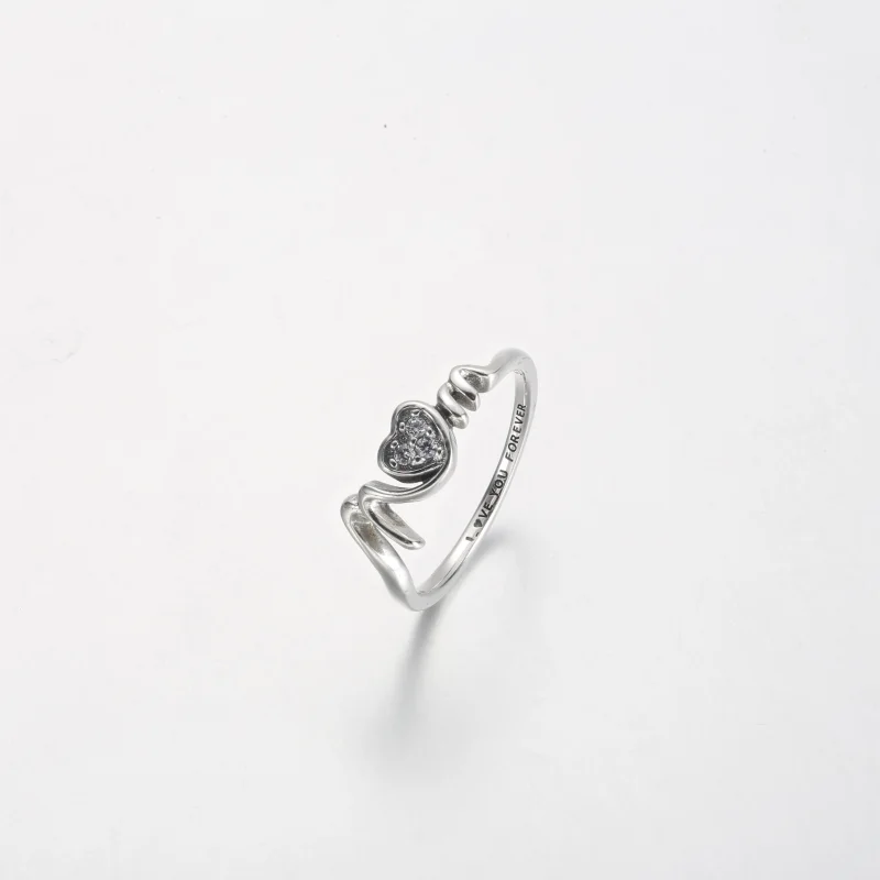 (image for) Pandora Mom Pavé Heart Ring - 191149C01 - View 2