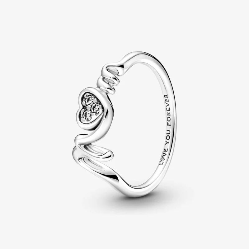 (image for) Pandora Mom Pavé Heart Ring - 191149C01 - Product Image