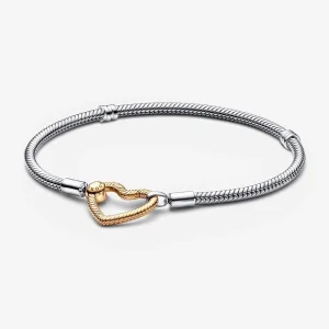 (image for) Pandora Moments Heart Closure Snake Chain Bracelet - 569539C00