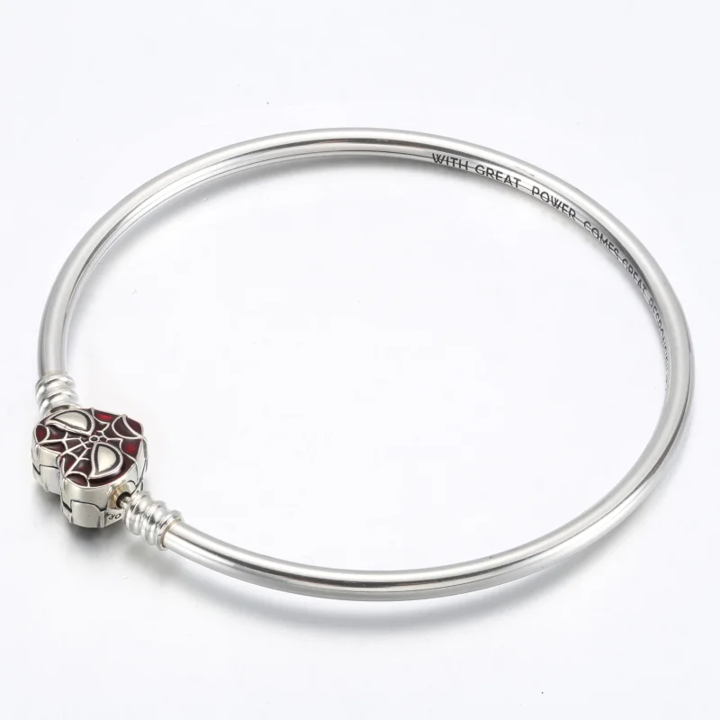 (image for) Pandora Moments Marvel Spider-Man Mask Clasp Bangle - 592324C01 - View 2