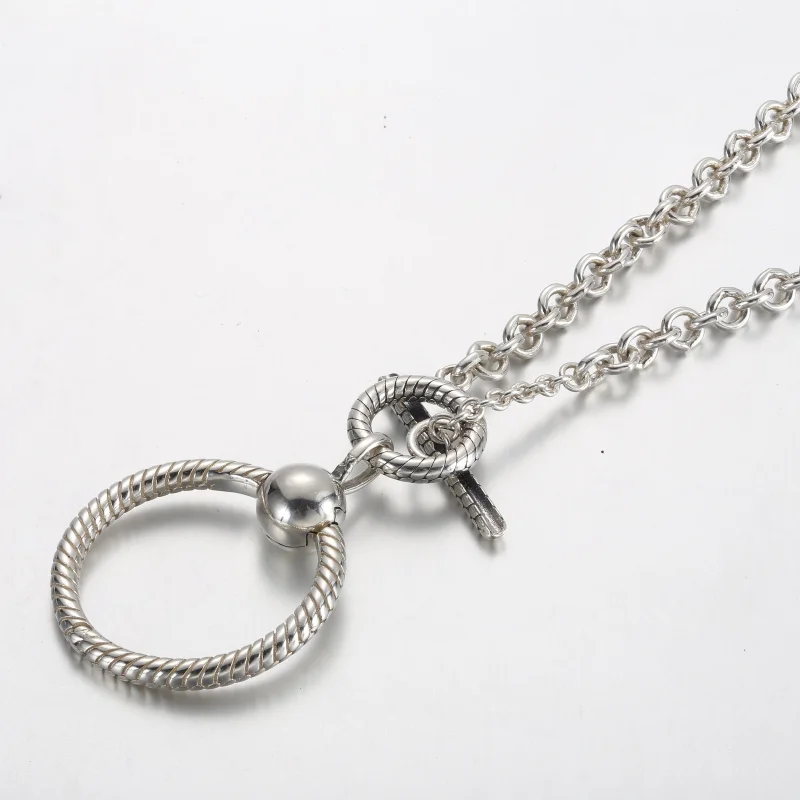 (image for) Pandora Moments O Pendant T-bar Necklace - 391157C00 - View 3