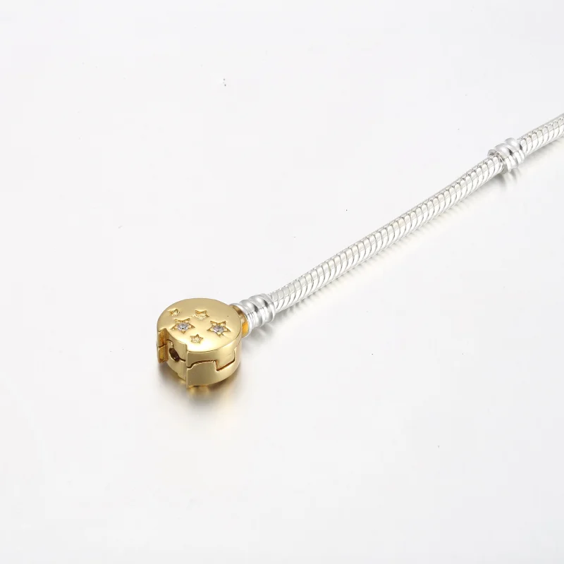 (image for) Pandora Moments Shooting Star Clasp Snake Chain Bracelet - 562205C01 - View 3