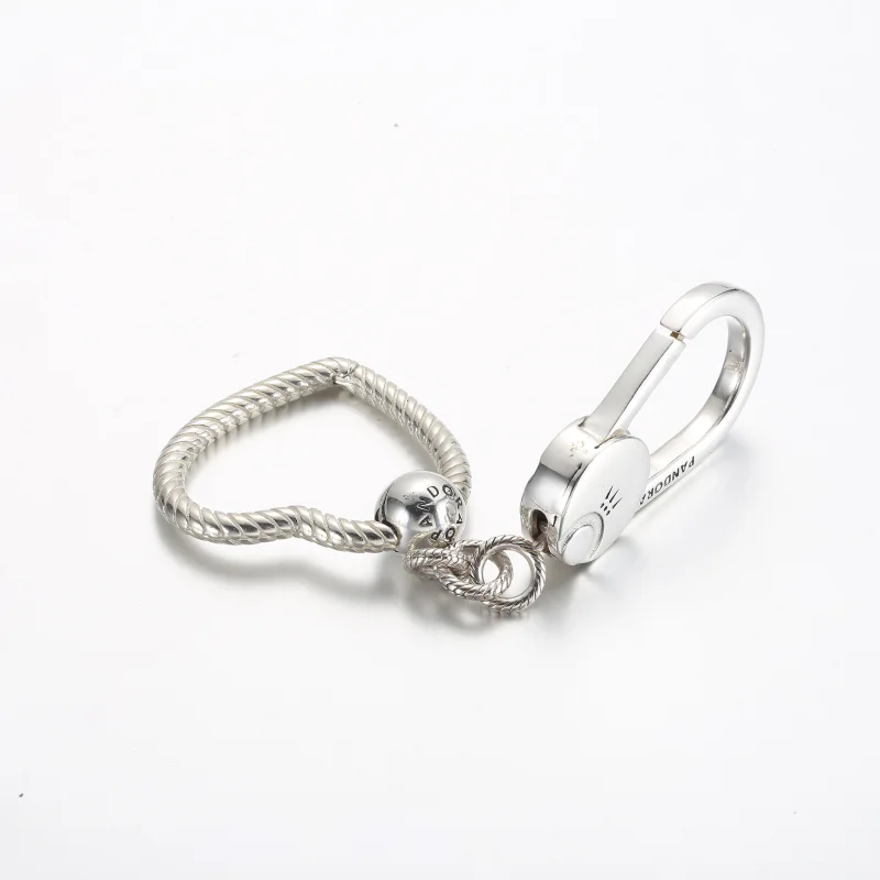 (image for) Pandora Moments Small Heart Bag Charm Holder - 392238C00 - View 5