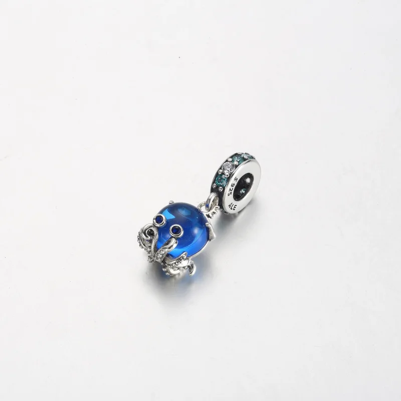 (image for) Pandora Murano Glass Cute Octopus Dangle Charm - 791694C01 - View 2