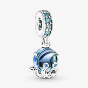 (image for) Pandora Murano Glass Cute Octopus Dangle Charm - 791694C01
