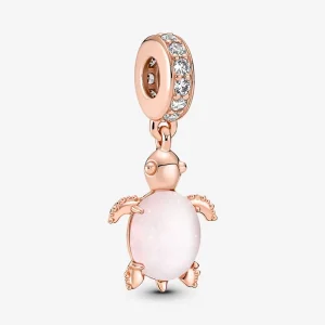 (image for) Pandora Murano Glass Pink Sea Turtle Dangle Charm - 788939C01