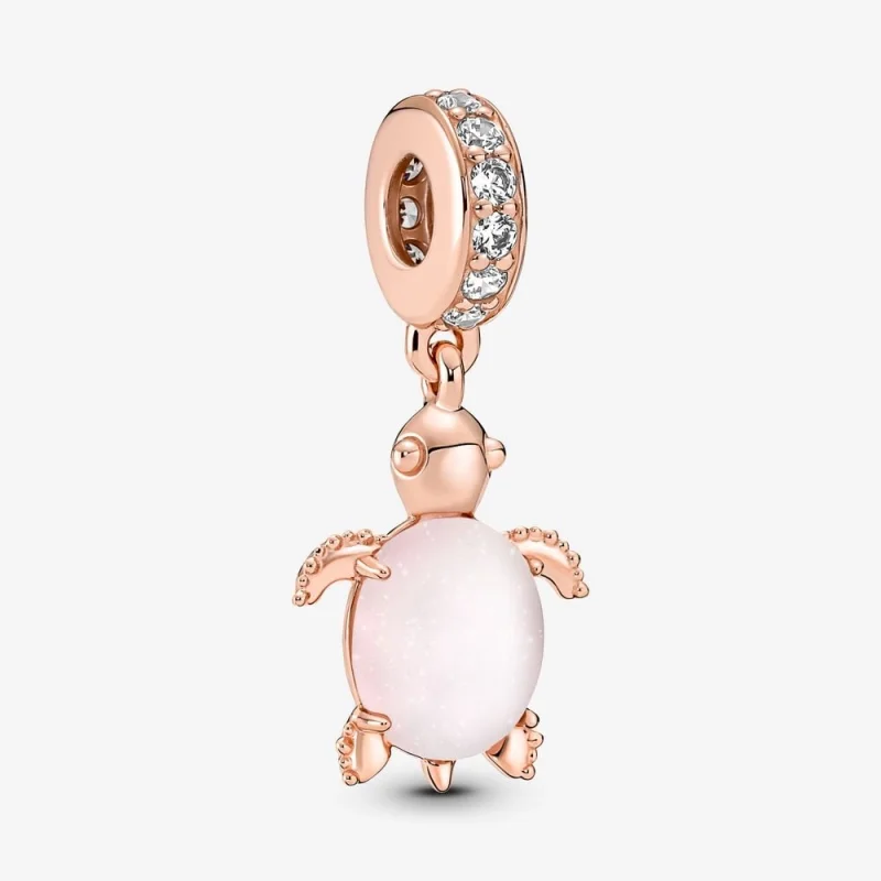 (image for) Pandora Murano Glass Pink Sea Turtle Dangle Charm - 788939C01 - Product Image