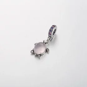 Pandora Murano Glass Pink Sea Turtle Dangle Charm - 798939C02 Pandora Murano Glass Pink Sea Turtle Dangle Charm - 798939C02