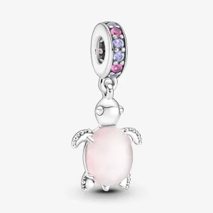 (image for) Pandora Murano Glass Pink Sea Turtle Dangle Charm - 798939C02