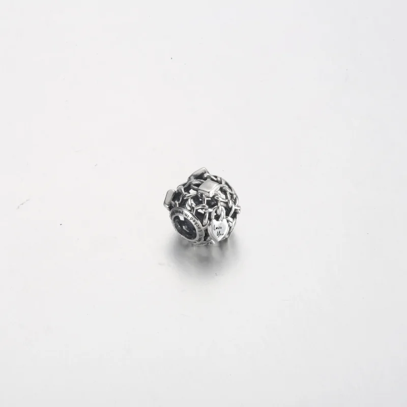 (image for) Pandora Openwork Chain Link Padlock Charm - 790071C00 - View 3