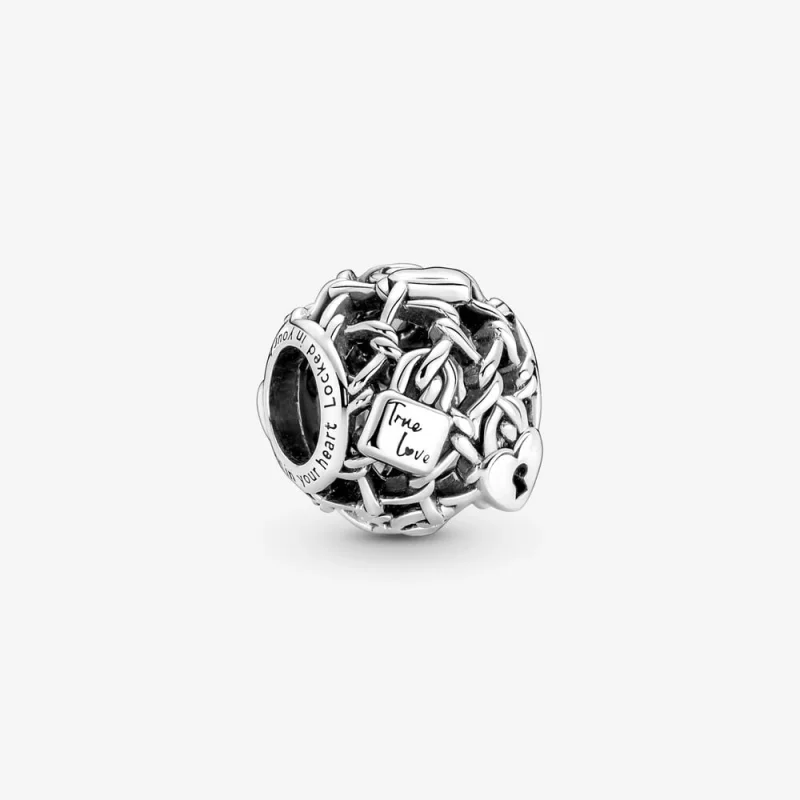 (image for) Pandora Openwork Chain Link Padlock Charm - 790071C00 - Product Image