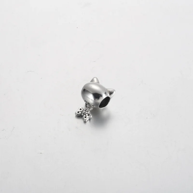 (image for) Pandora Pet Cat & Bow Charm - 792255C01 - View 3