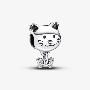 (image for) Pandora Pet Cat & Bow Charm - 792255C01