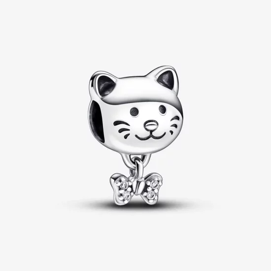 Pandora Pet Cat & Bow Charm - 792255C01