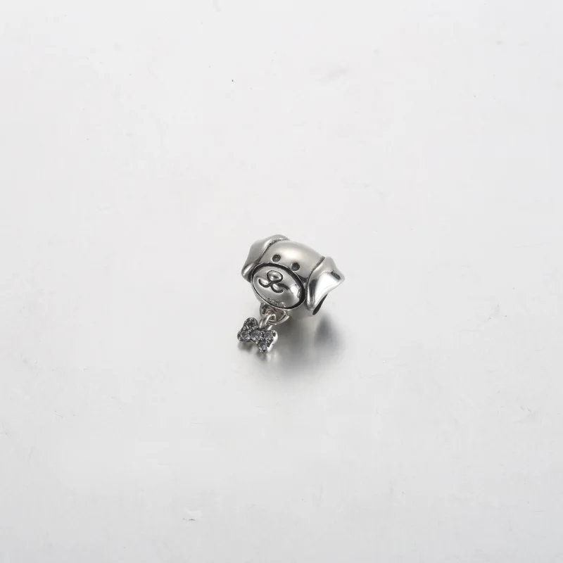 (image for) Pandora Pet Dog & Bone Charm - 792254C01 - View 2