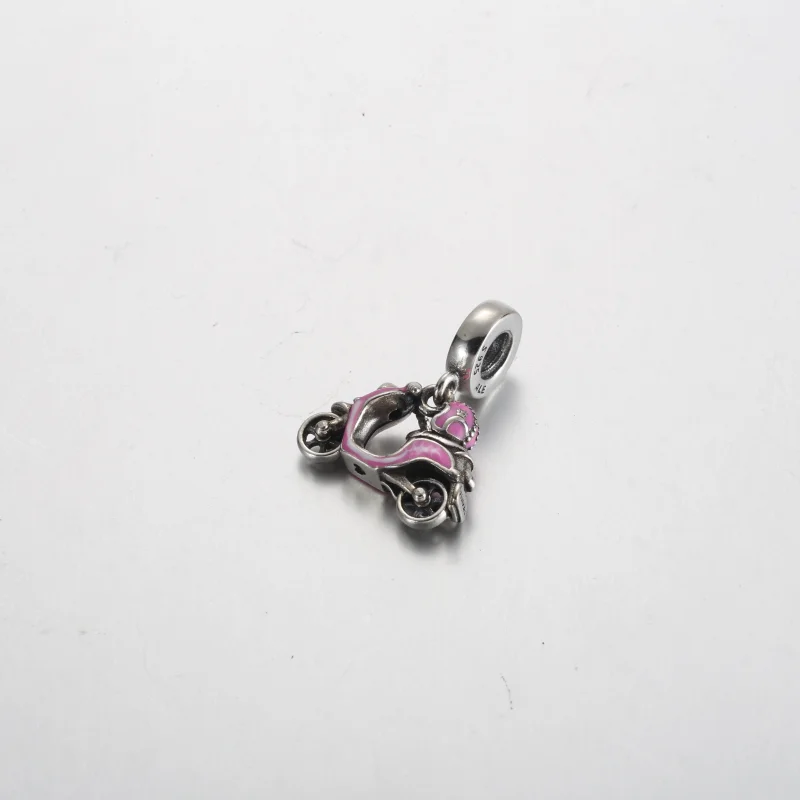 (image for) Pandora Pink Scooter Dangle Charm - 791057C01 - View 2