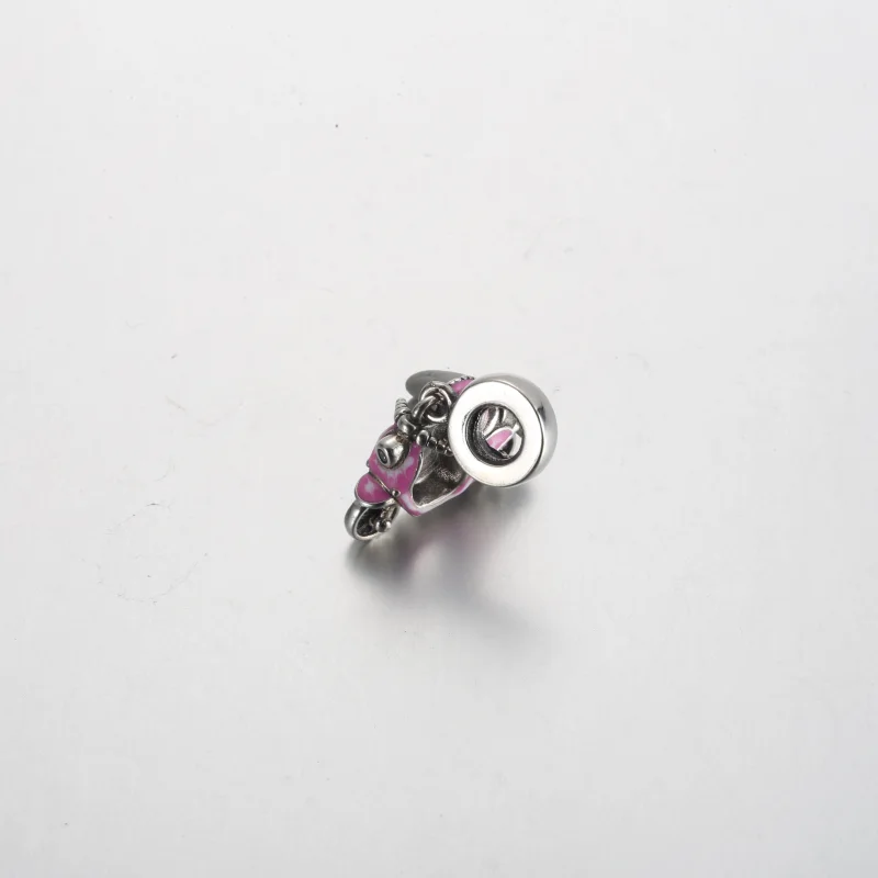 (image for) Pandora Pink Scooter Dangle Charm - 791057C01 - View 3