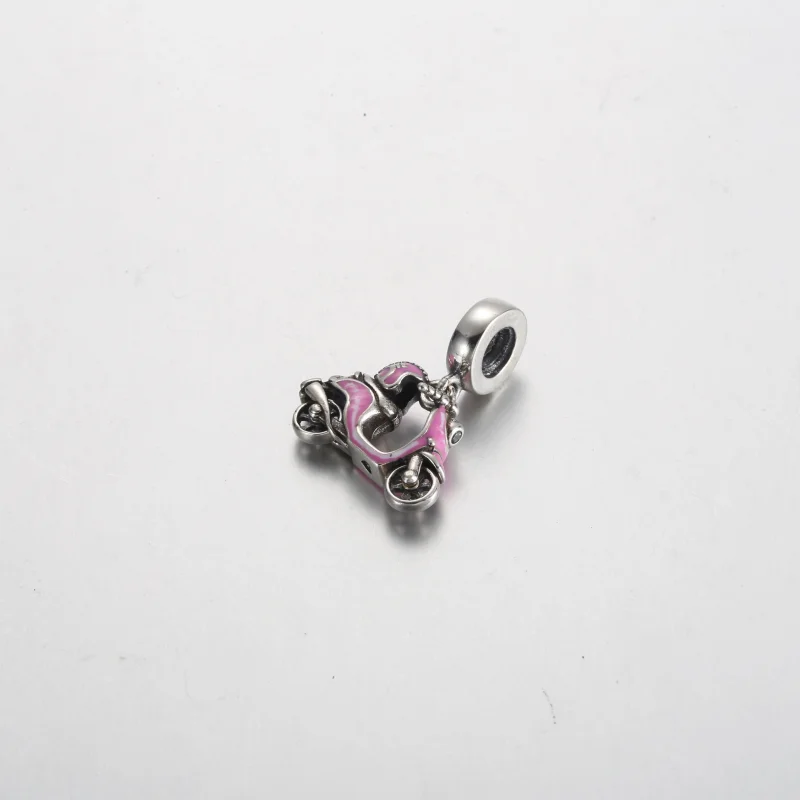 (image for) Pandora Pink Scooter Dangle Charm - 791057C01 - View 6