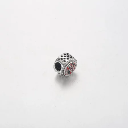 Pandora Pink Zebra print sterling silver charm - 792016CZ_E026