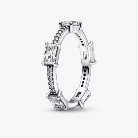 Pandora Rectangular Bars Sparkling Pavé Ring - 192397C01 Pandora Rectangular Bars Sparkling Pavé Ring - 192397C01