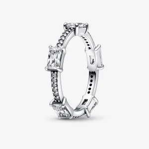 (image for) Pandora Rectangular Bars Sparkling Pavé Ring - 192397C01