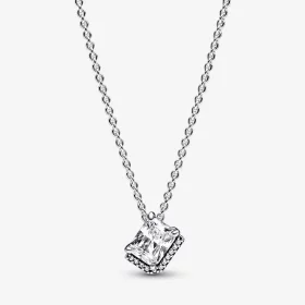 Pandora Rectangular Sparkling Halo Collier Necklace - 392388C01