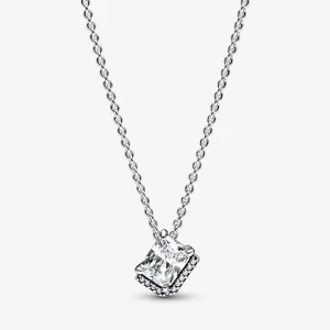 (image for) Pandora Rectangular Sparkling Halo Collier Necklace - 392388C01