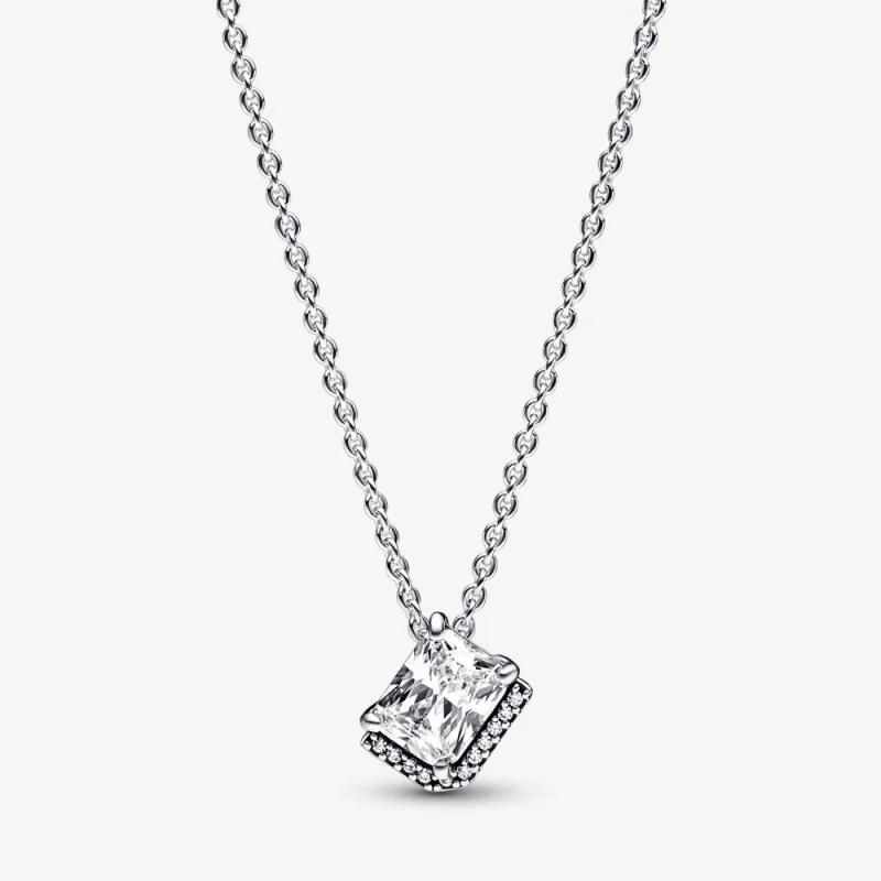 (image for) Pandora Rectangular Sparkling Halo Collier Necklace - 392388C01 - Product Image