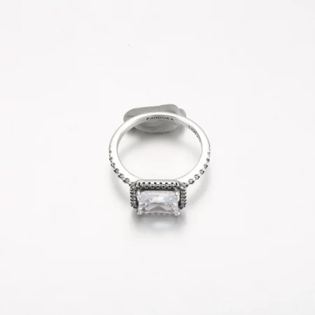 Pandora Rectangular Sparkling Halo Ring - 192391C01