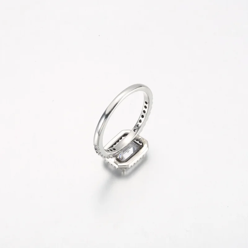(image for) Pandora Rectangular Sparkling Halo Ring - 192391C01 - View 5
