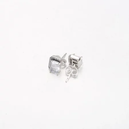 Pandora Rectangular Sparkling Halo Stud Earrings - 292380C01
