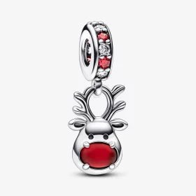 Pandora Red Nose Reindeer Murano Dangle Charm - 792330C01 Pandora Red Nose Reindeer Murano Dangle Charm - 792330C01