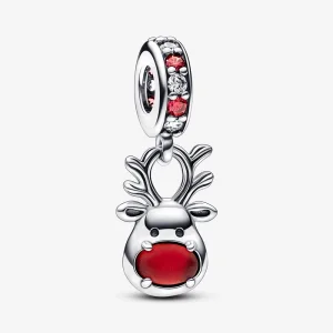 (image for) Pandora Red Nose Reindeer Murano Dangle Charm - 792330C01