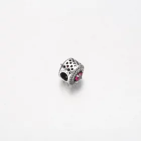 Pandora Red Sparkling Levelled Round Charm - 792418c01 Pandora Red Sparkling Levelled Round Charm - 792418c01