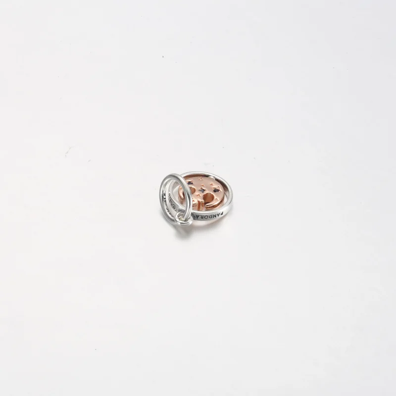 (image for) Pandora Retired 14K Rose Gold-Plated Star Wars Rebel Alliance Symbol Spinning Pe - View 3