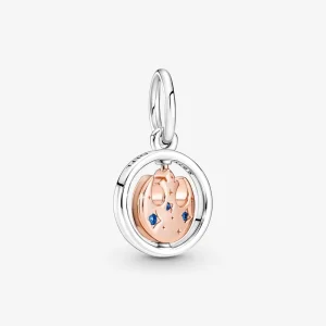 (image for) Pandora Retired 14K Rose Gold-Plated Star Wars Rebel Alliance Symbol Spinning Pendant - 380789C01