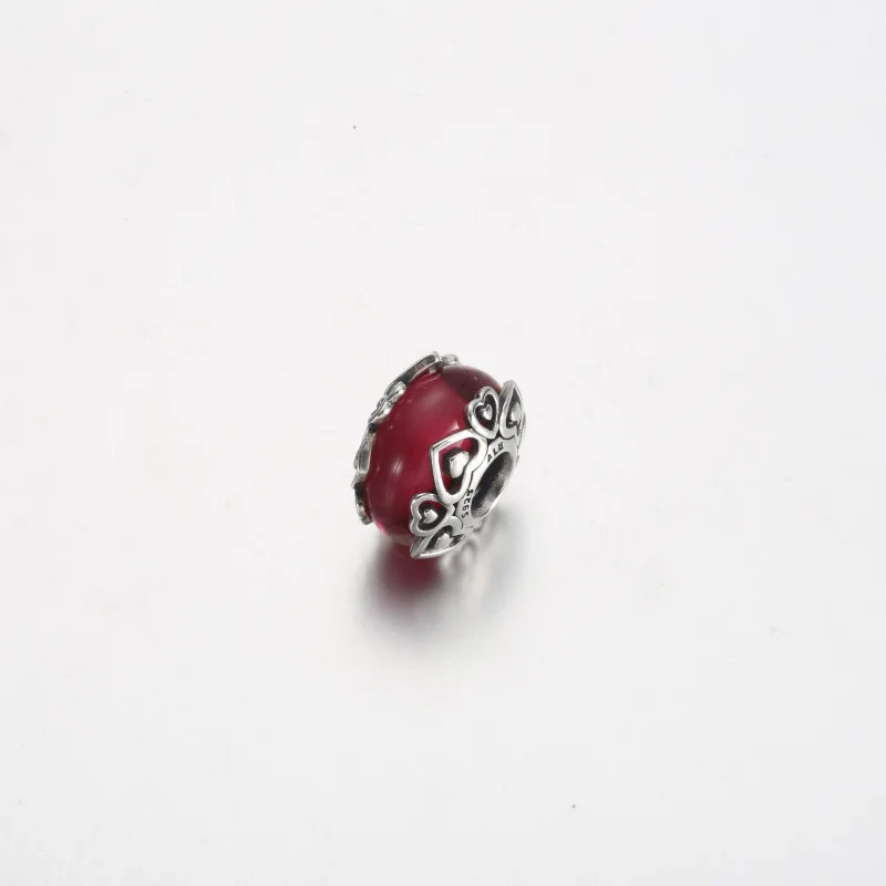 (image for) Pandora Reveal Your Love Pink Murano Glass Charm - 791159C00 - View 2